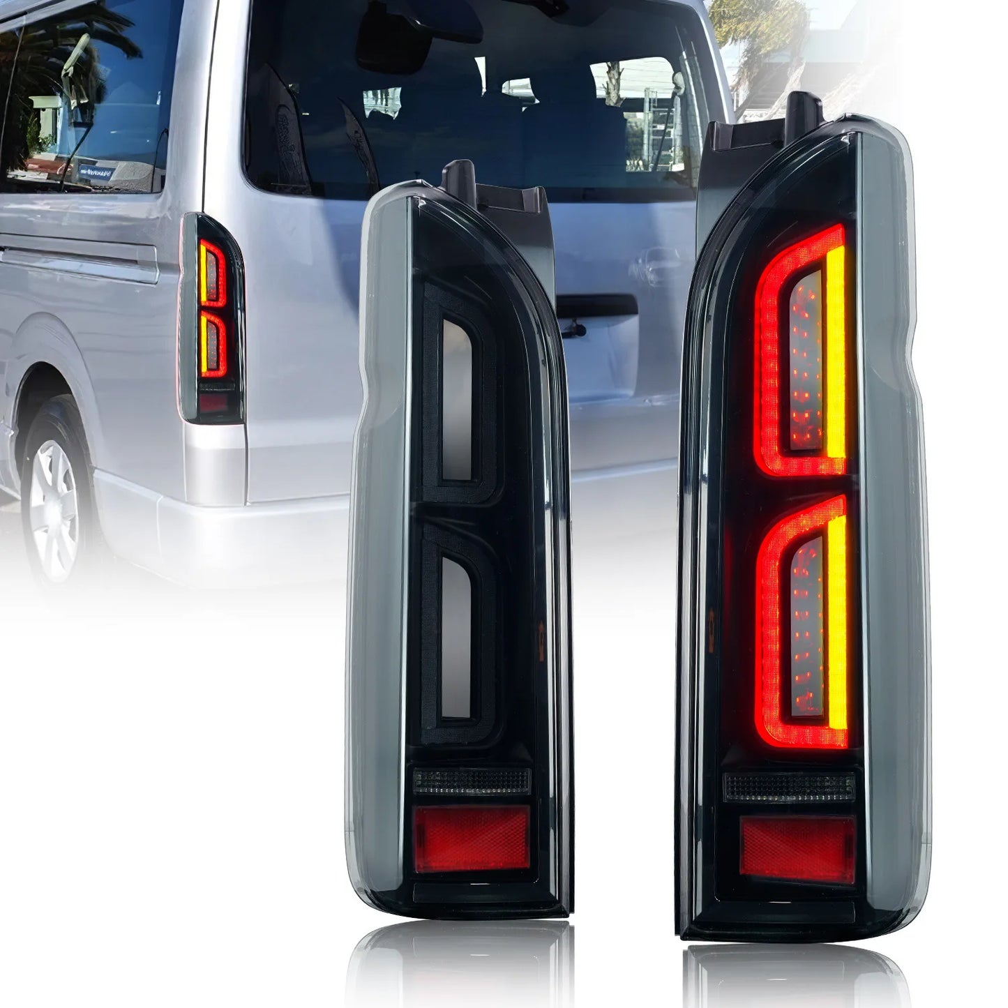 LED Tail Light Assembly for Toyota Hiace 200 Series 2005–2018 Upgrade Retrofit