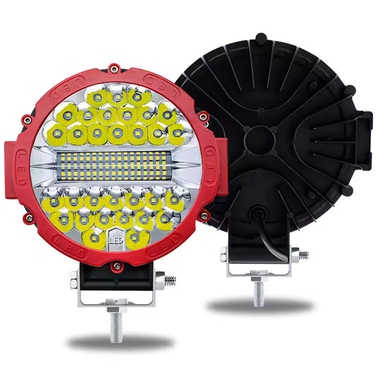 2PCS 7-inch 51W Pair of Auxiliary Lights Wide Vision LED Work Light for Off-road Car SUV IP67 Waterproof  White Light