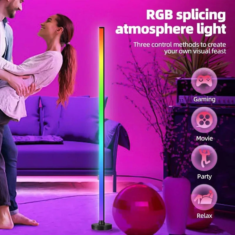 RGB LED Floor Lamp Controlled By Remote Control And APP Synchronize With The Music Game Room Decoration Indoor Ambient Lighting