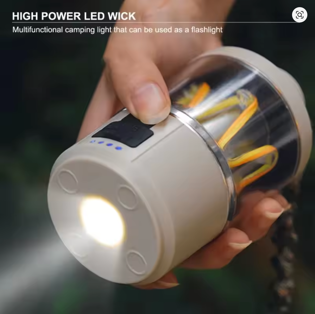 Solar-Rechargeable Camp Lantern | IPX7 Waterproof | 360° Magnetic Base