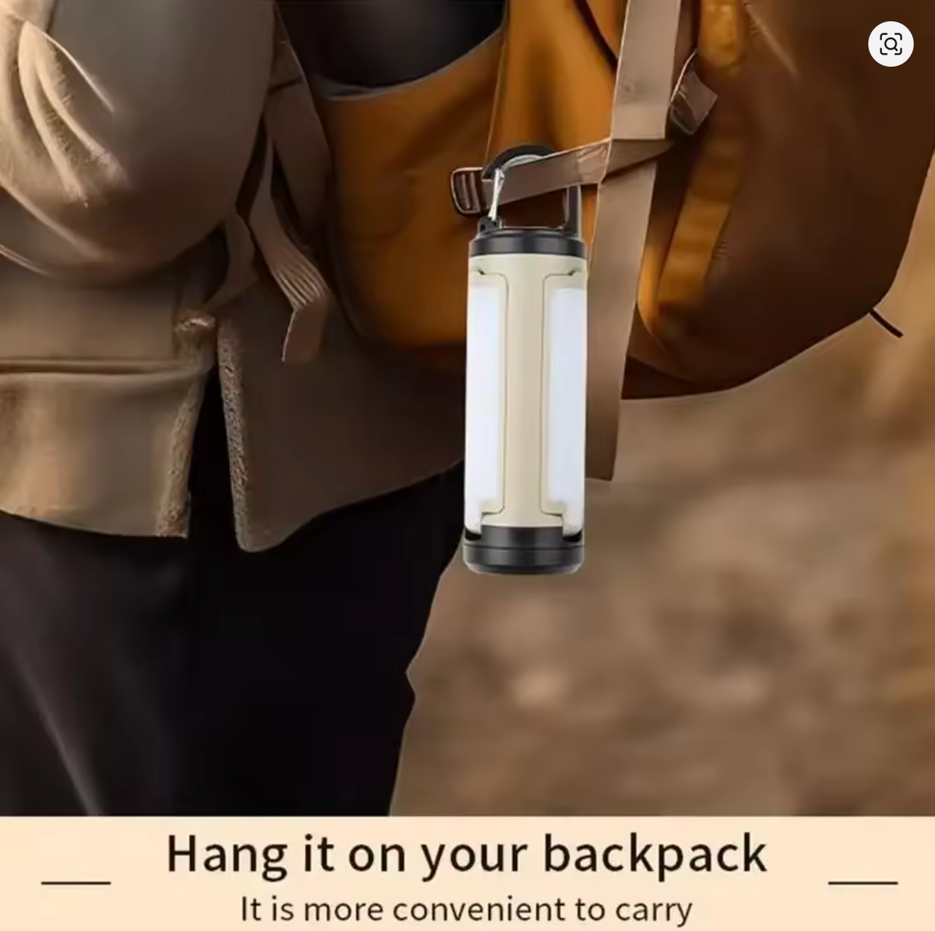 Portable Camping Lantern  6 Modes Adjustable Brightness Hanging Foldable 1200mAh Emergency Light Outdoor