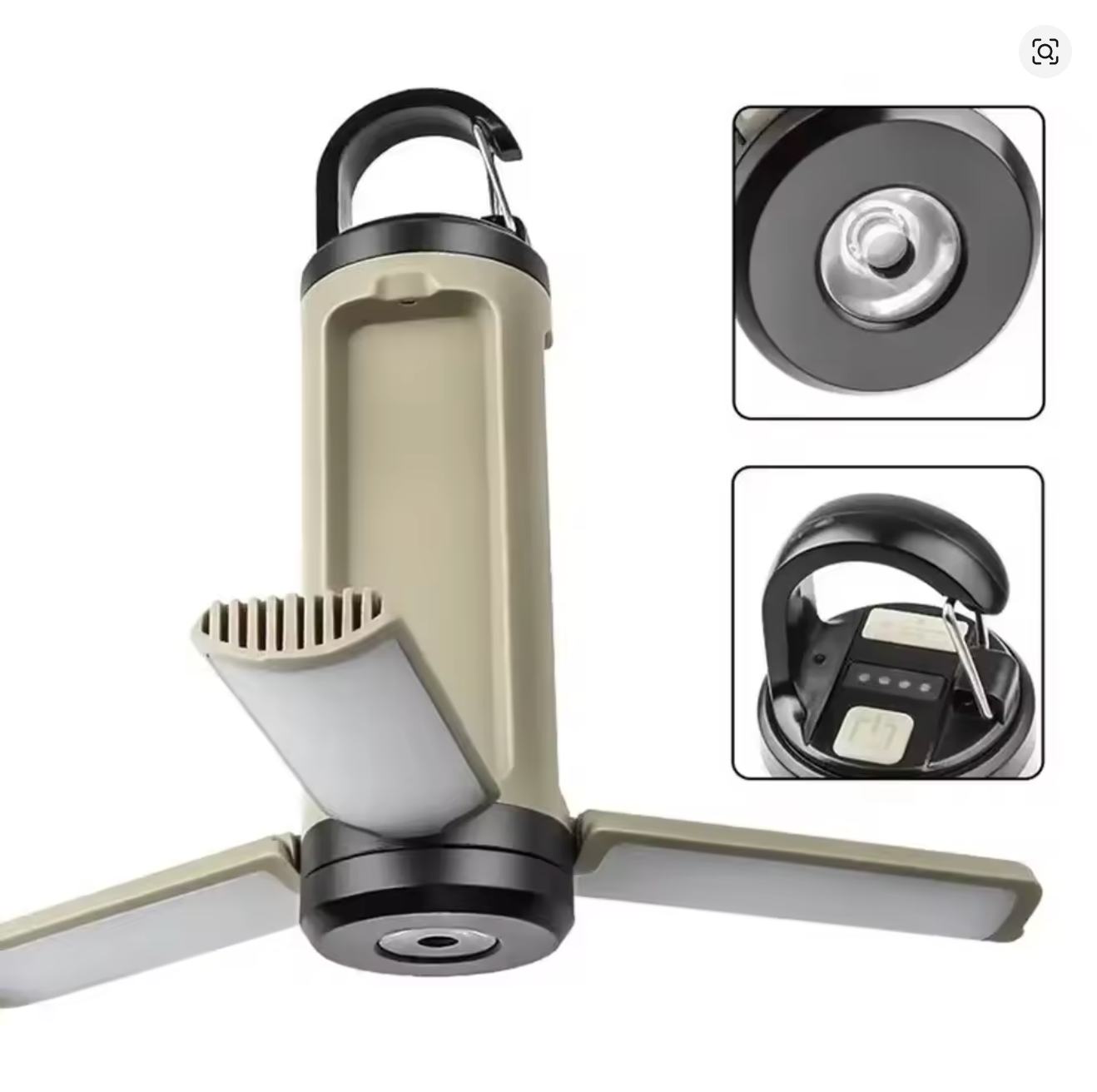 Portable Camping Lantern  6 Modes Adjustable Brightness Hanging Foldable 1200mAh Emergency Light Outdoor