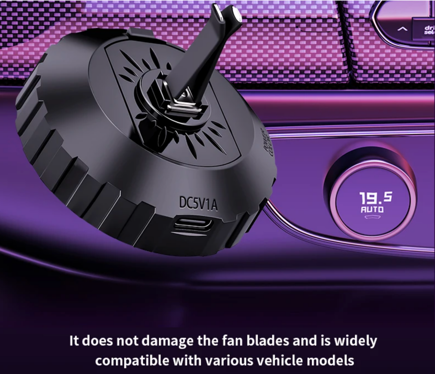 Car USB 5V Interior Air Outlet Aromatherapy Round Pickup Lamp RGB