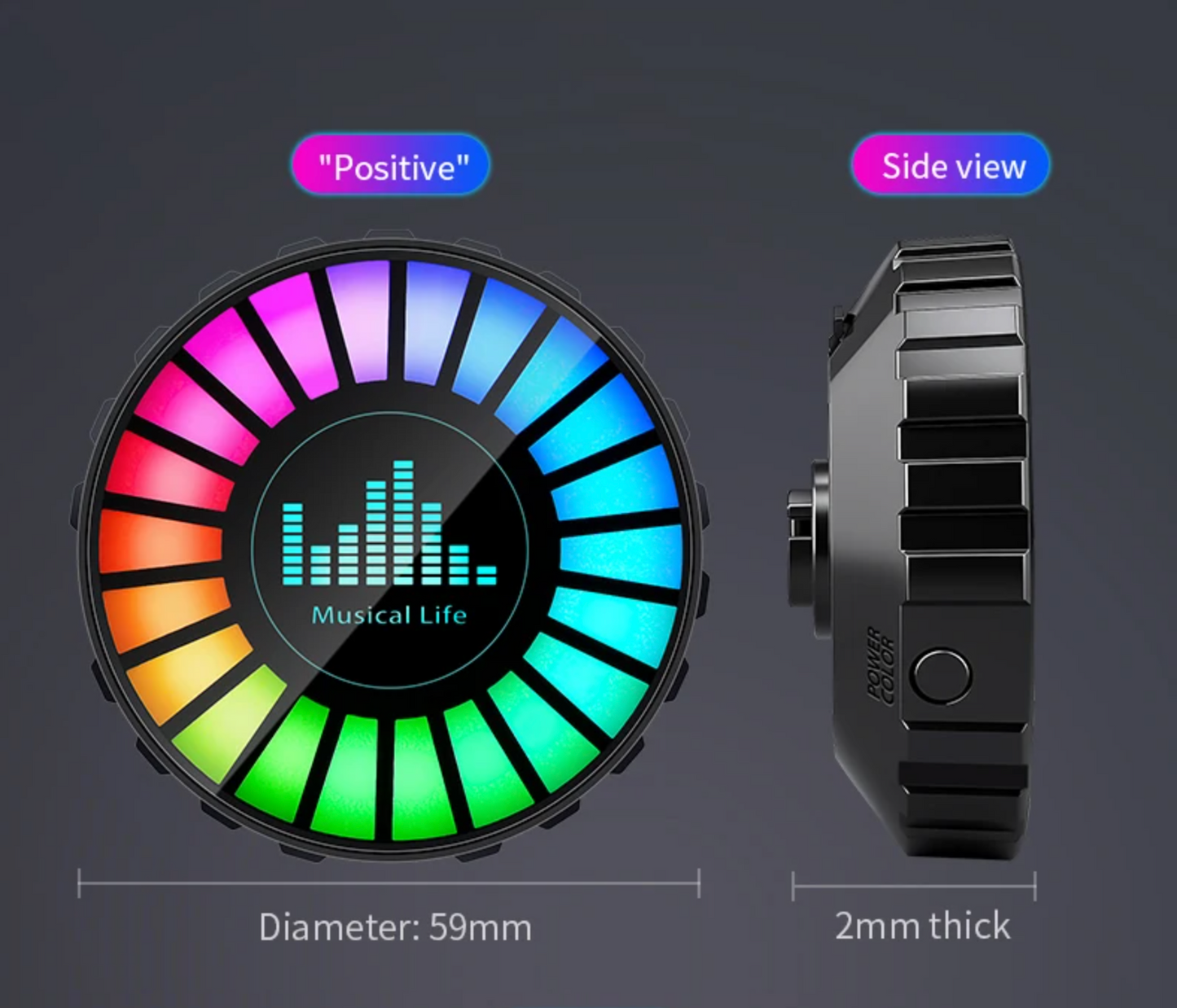 Car USB 5V Interior Air Outlet Aromatherapy Round Pickup Lamp RGB