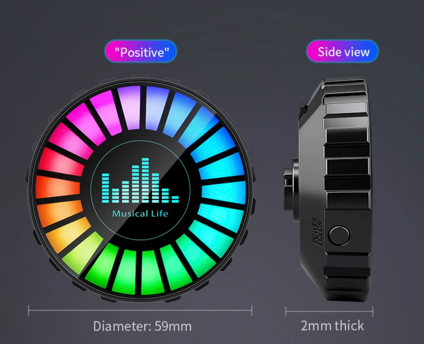 Car USB 5V Interior Air Outlet Aromatherapy Round Pickup Lamp RGB