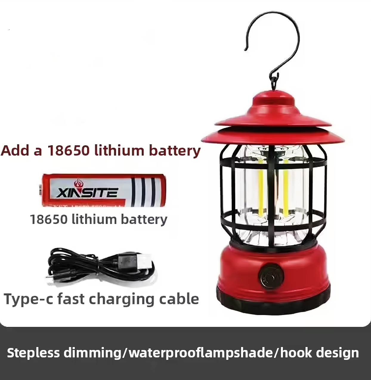 Camping Lantern Outdoor Hanging Light Vintage Style Tent Lighting Ideal for Camping And Stall Display