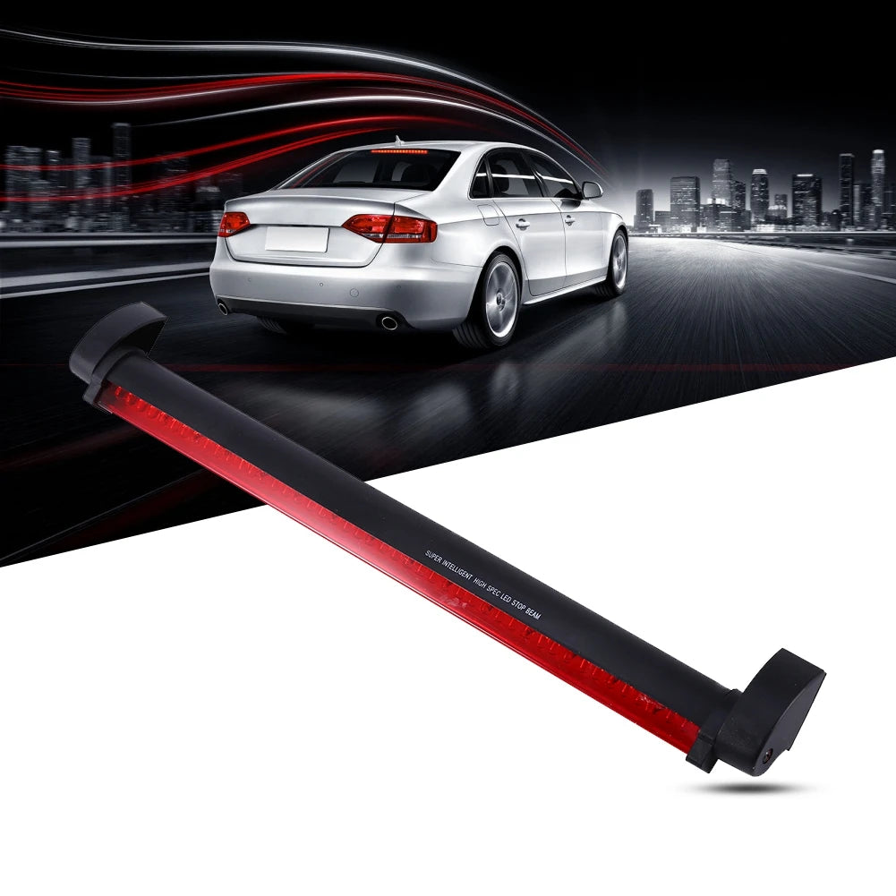Universal LED Additional Brake Light, Adjustable 180° Car Rear Windshield Third Brake Light, High Bright Red Tail Light