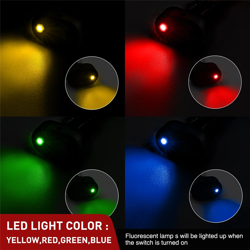 LED Lighted Rocker Switch 3Pin Oval Shaped Switch For Car Truck RV Motorcycles Marine Boats