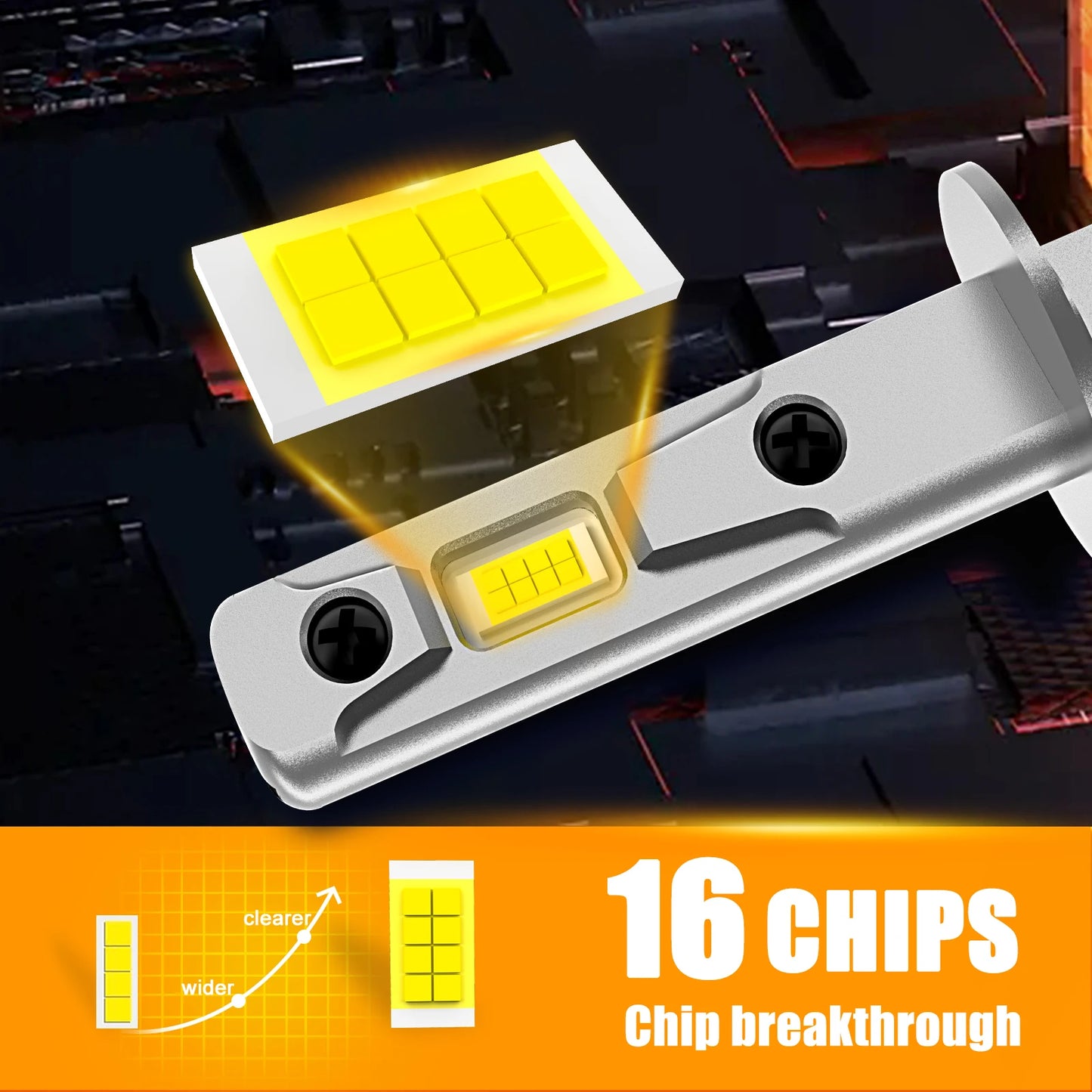 2PCS H1 LED Headlight Bulbs 12V/24V White/6000K