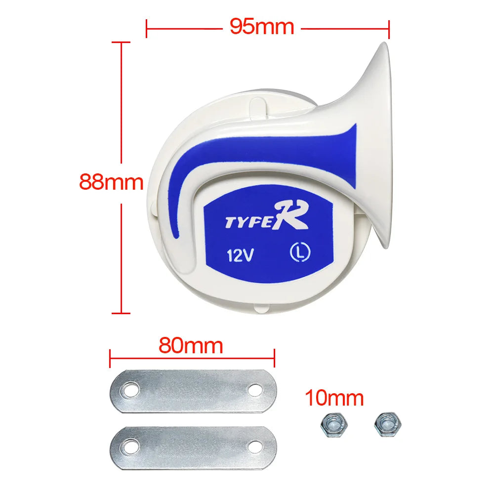 12V Electric Digital Siren Snail Loud Air Horns magic 8 Sounds 115db Car Truck