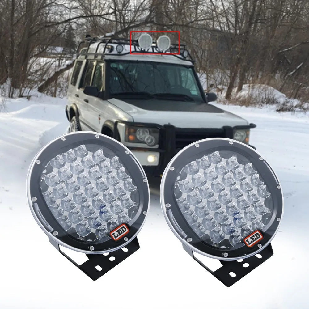 2 pcs High Power 225W 9 Inch LED Spotlight for Offroad Car Bumpe