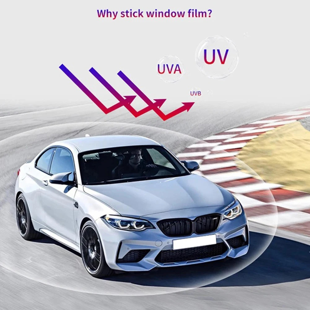 VLT 35% Car Window Tint Film – UV Protection, Heat Insulation, Anti-Glare Privacy Black Auto Window Tint
