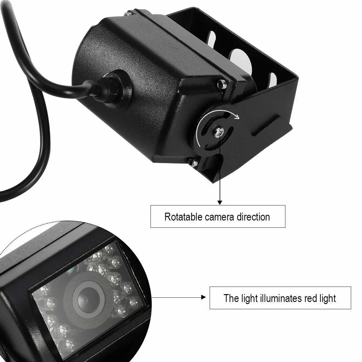 DC 12V-24V Truck/ Bus Night Vision Monitor Reversing Backup Camera waterproof
