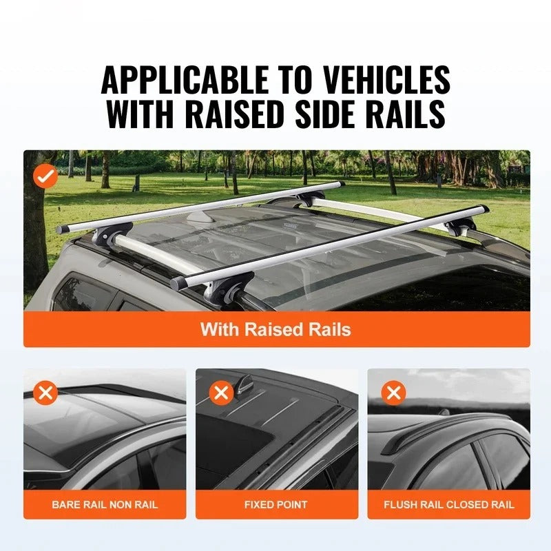 1pair 120CM Universal Car Roof Racks Cross Bars Crossbars