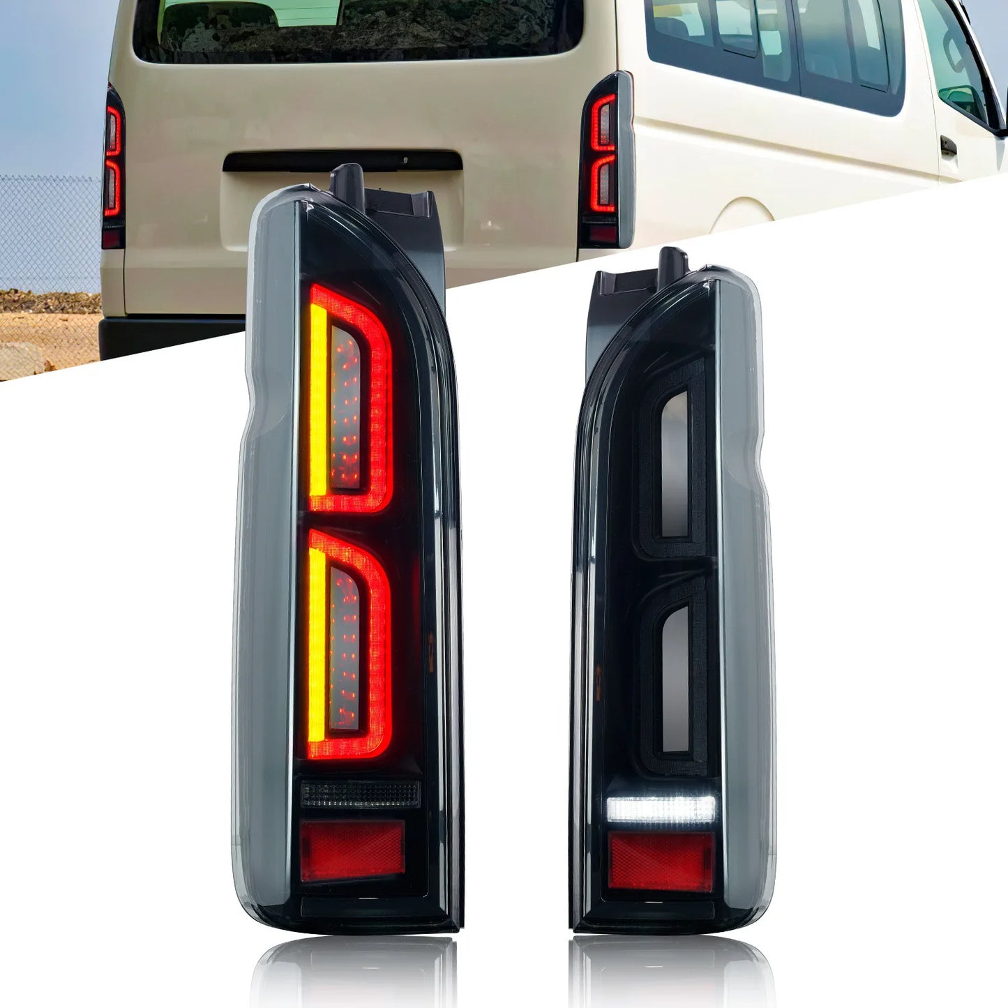 LED Tail Light Assembly for Toyota Hiace 200 Series 2005–2018 Upgrade Retrofit