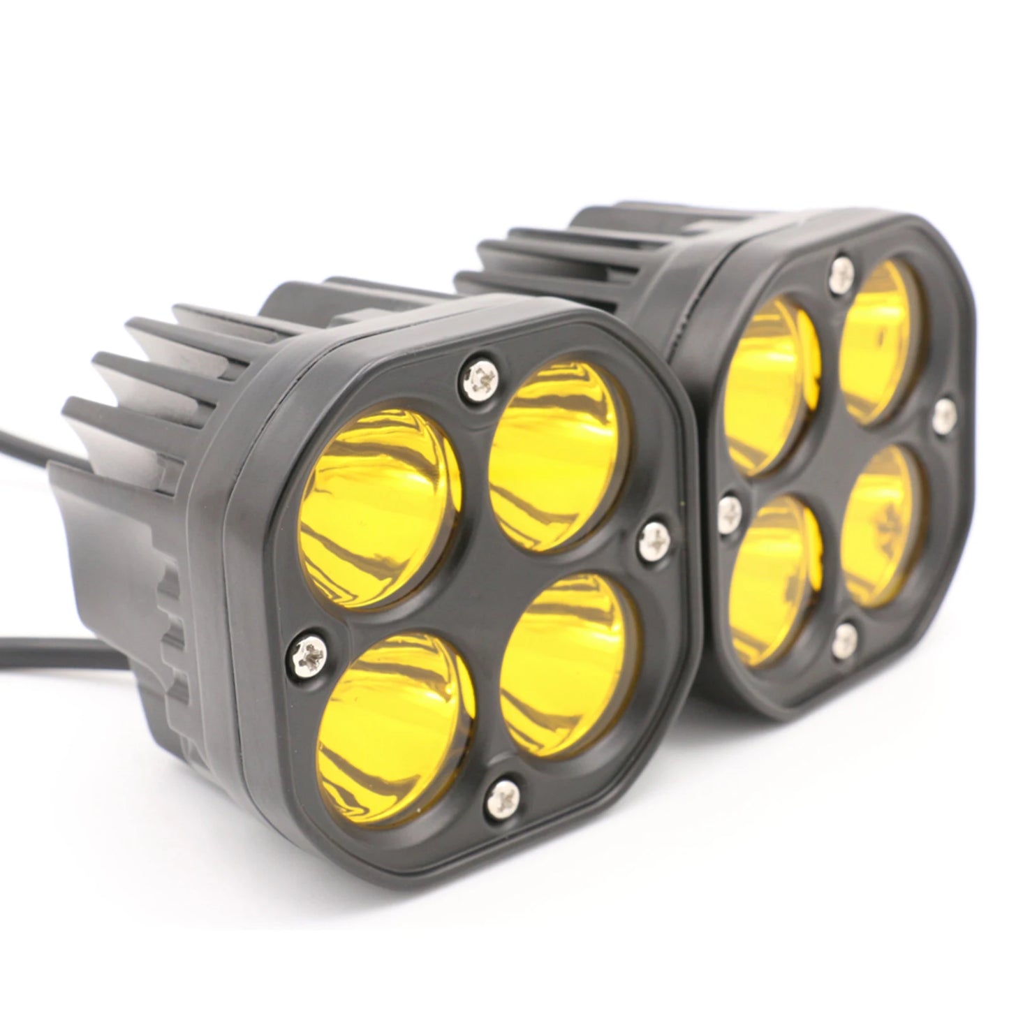 2PCS 3 inch 12V/24V 40W LED Work Lights Driving Spotlight Motorcycle Yellow Fog Lights For Car Pickup Truck 4x4 Tractor Off Road