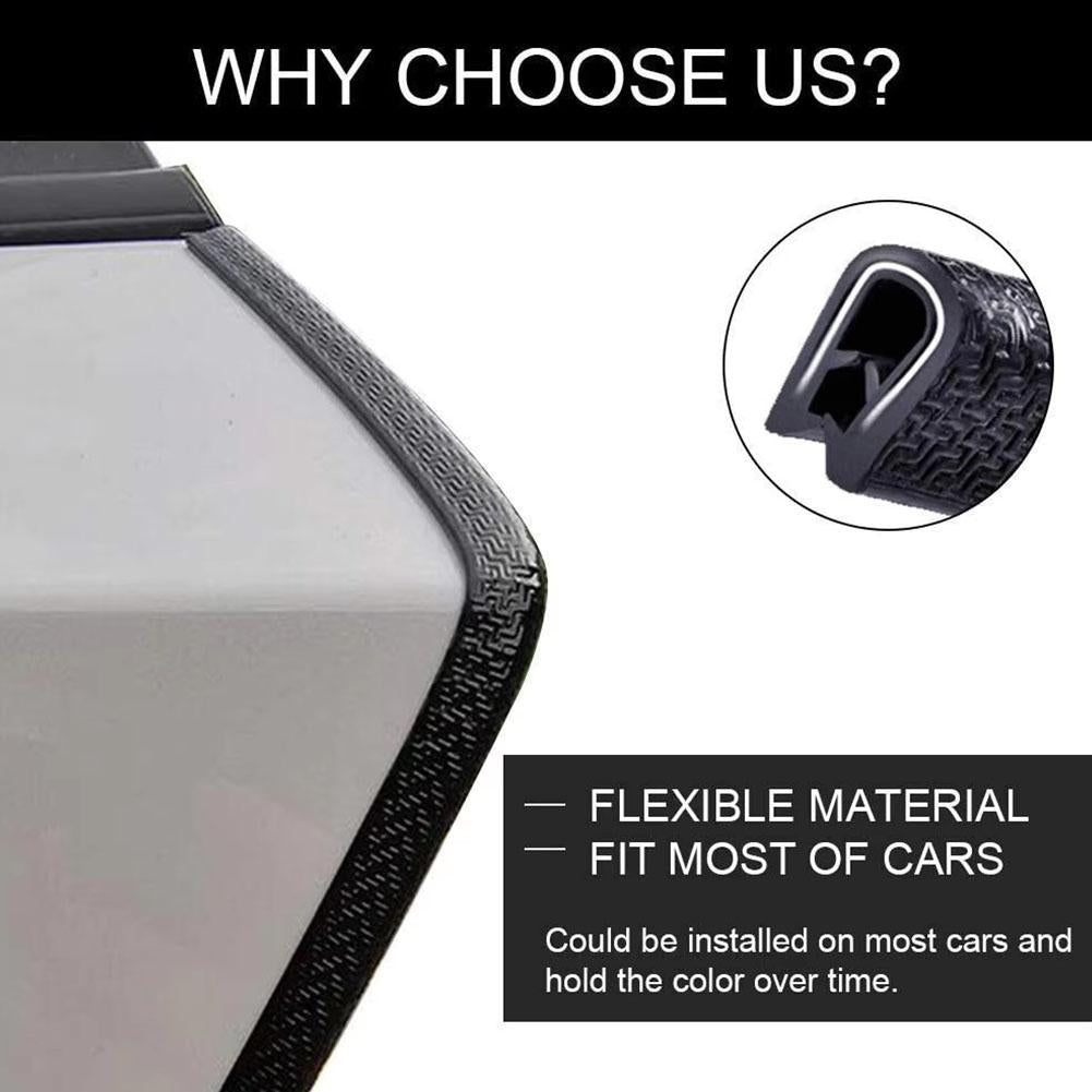 5m High-Quality U-Shaped Door Anti-Collision Strip Protective Strip Door Scratch Resistant Sealing Rubber Strip Decorative Strip