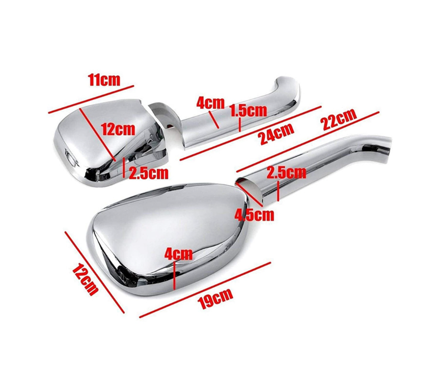 Chrome Front Mirror Cover Trim Rearview Mirror Trim For Hiace Commuter 2014 - 2020