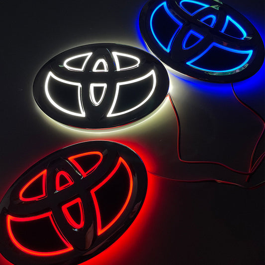 New 5d Led Car Decal Tail Logo Light Badge Lamp Emblem Sticker For Toyota