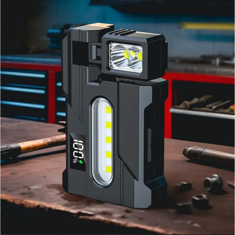 Multifunctional COB Flashlight Super Bright Powerful Pocket Torch Light