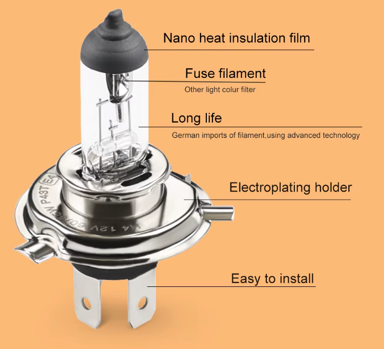 2 PCS Car 12V 60/55W Halogen Bulb