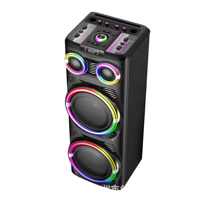 Double 12 Inch Portable Wireless Party Speakers Bluetooth Loudspeaker Big Karaoke Stereo Subwoofer Bluetooth Speaker