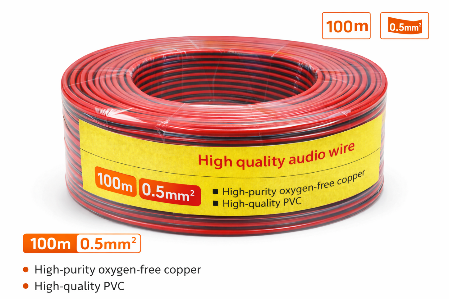 100 Meter High Quality Audio Wire –  0.5mm²