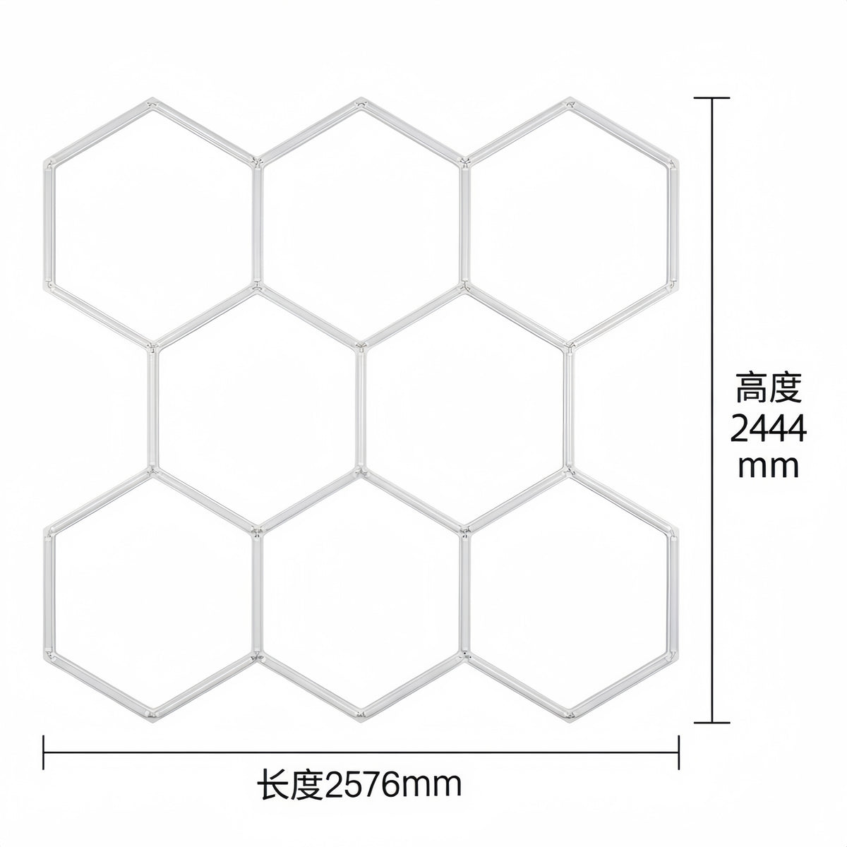 AC-Powered Hexagon LED Garage Light – Honeycomb Ceiling & Wall Light