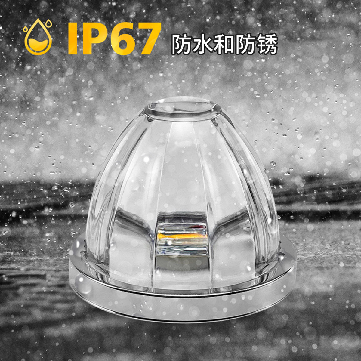 12V/24V Waterproof LED Side Marker Light – Vehicle Turn Signal & Warning Light