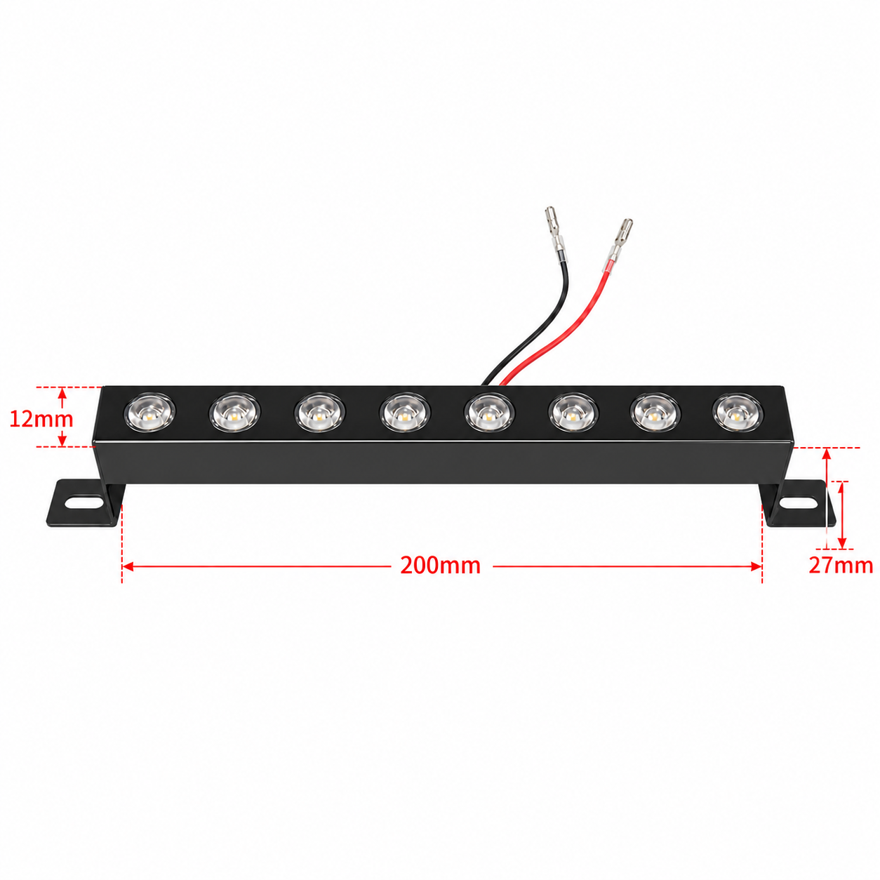 2PCS 12V 8LED High Brightness Daytime Running Light