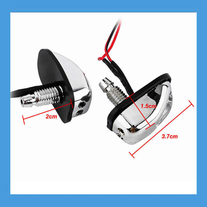 2pcs 12V New Mini Car LED Hood Windshield Nozzle Wiper Water Jet Spray Decorative Lights