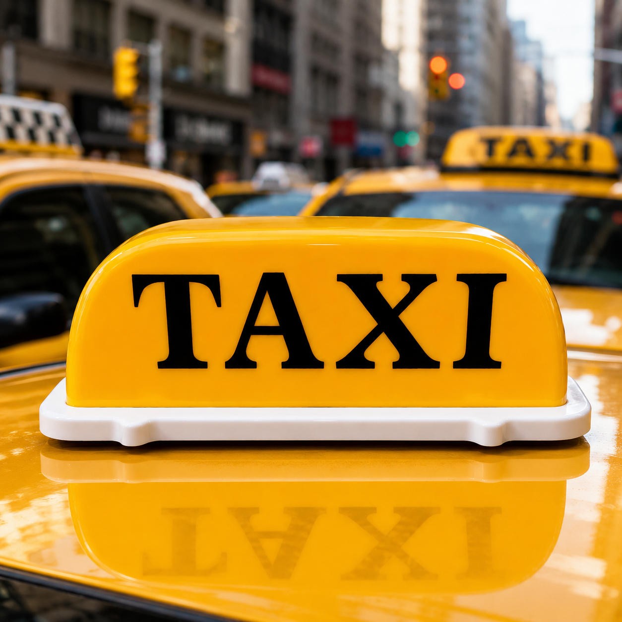 Rechargeable LED Taxi Light – Waterproof Car Roof Light with Magnetic Base