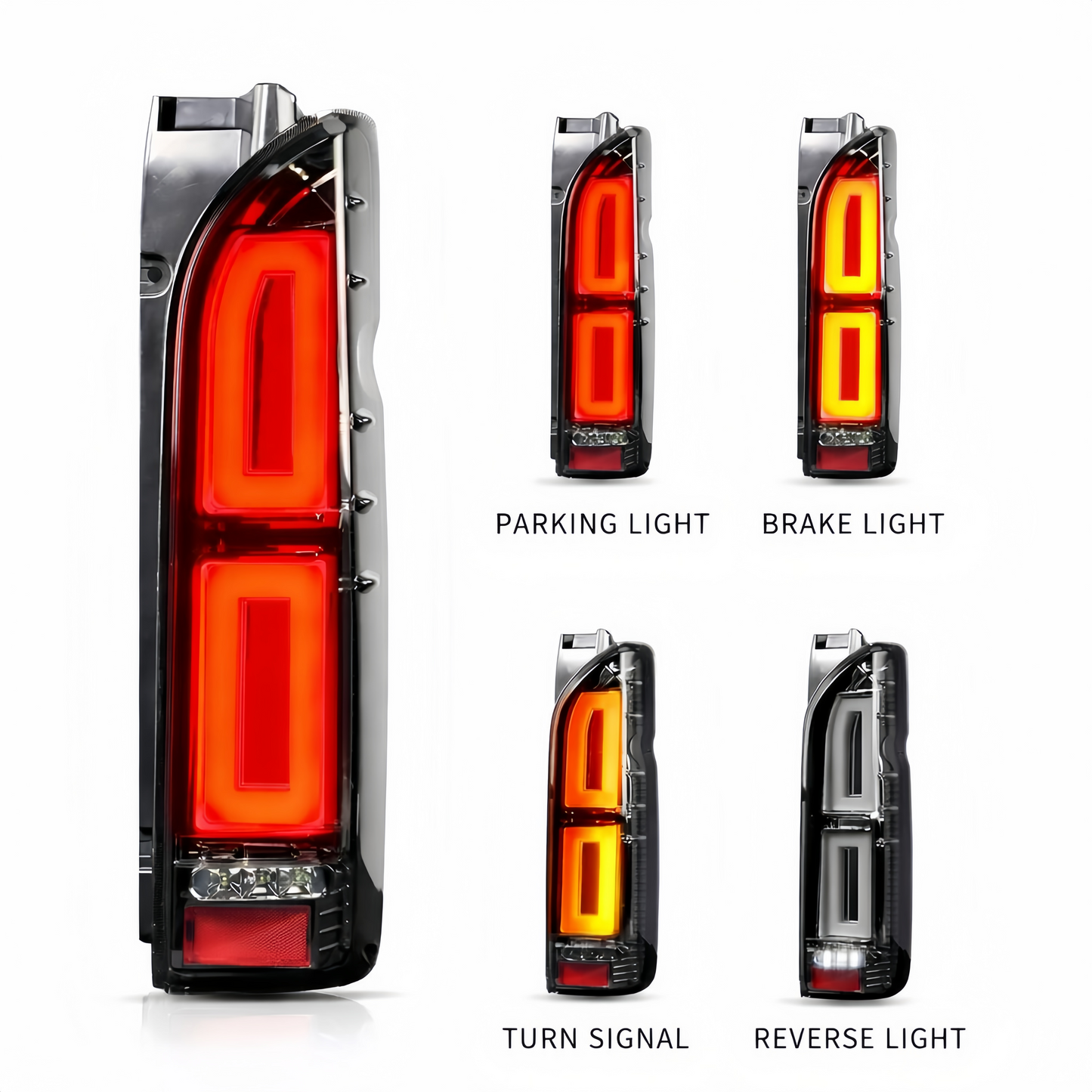 New Design LED Tail Lights for Toyota Hiace 2005–2019