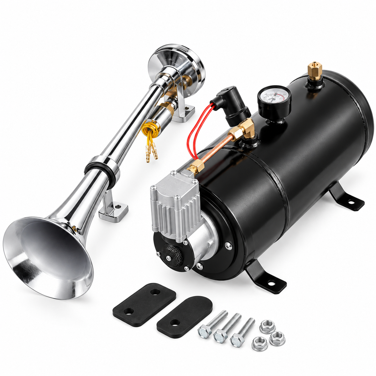12V Car Single Pipe Air Horn Kit – High-Performance Electric Compressor Horn