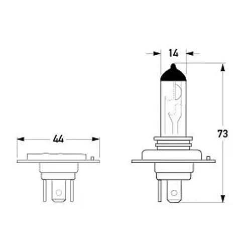 2PCS x  H4 Halogen Bulb 12V 60/55W