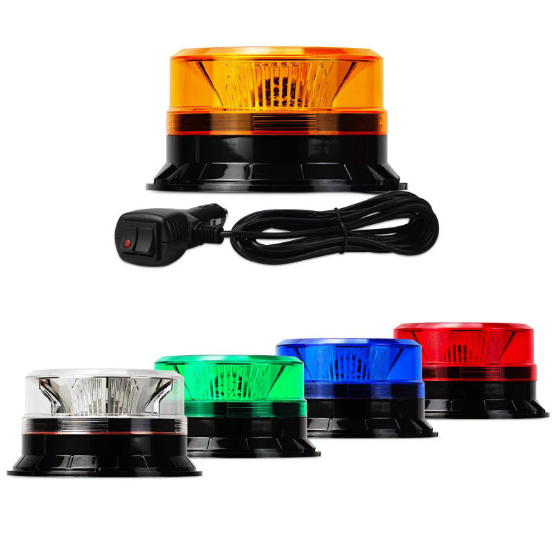 12-24V 36LED Amber Rotating Beacon Light – 12V/24V Magnetic Warning Strobe