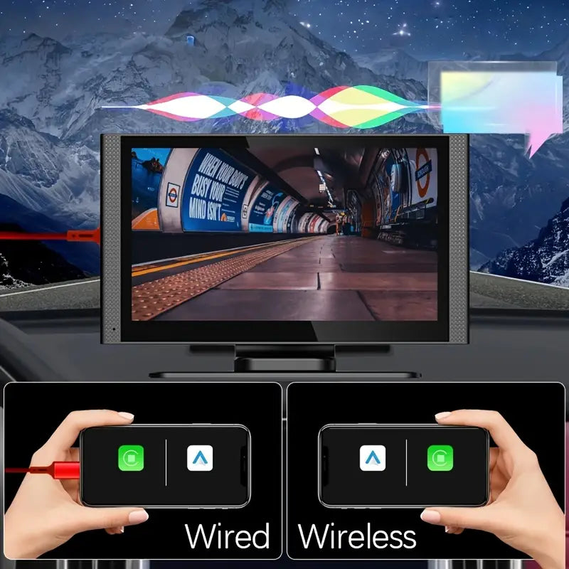 7" Hd Portable Car Stereo Touch Car Play Screen with Bluetooth Apple Carplay and Android Auto