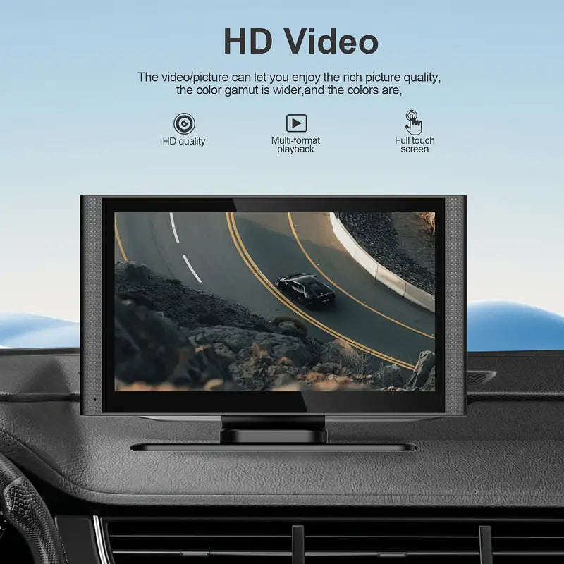 7" Hd Portable Car Stereo Touch Car Play Screen with Bluetooth Apple Carplay and Android Auto