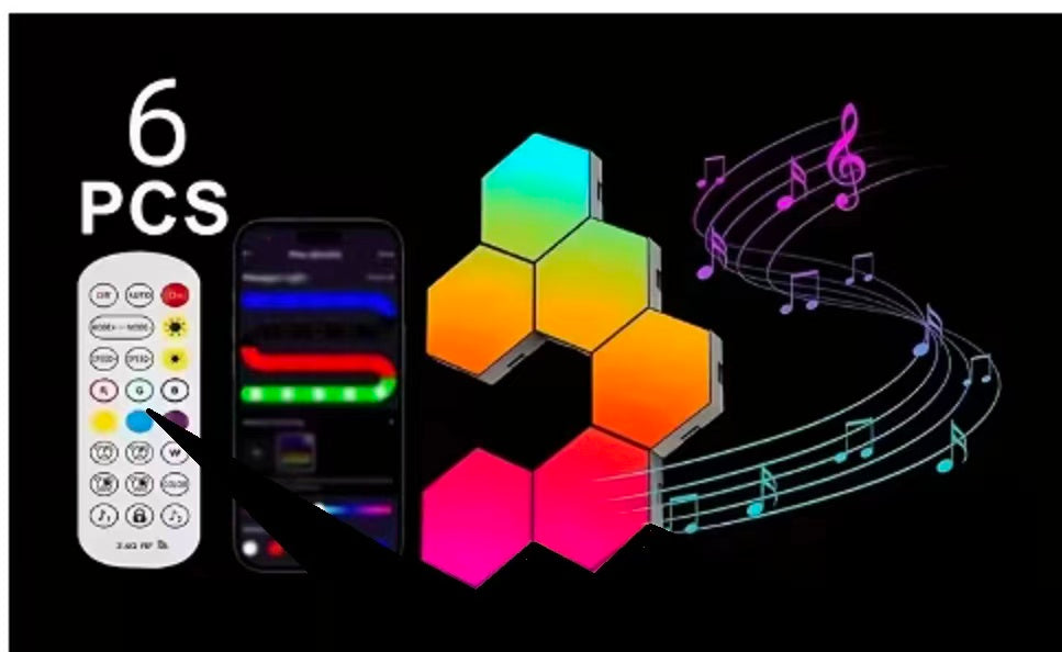 Hexagon Wall Light Panels RGB/APP