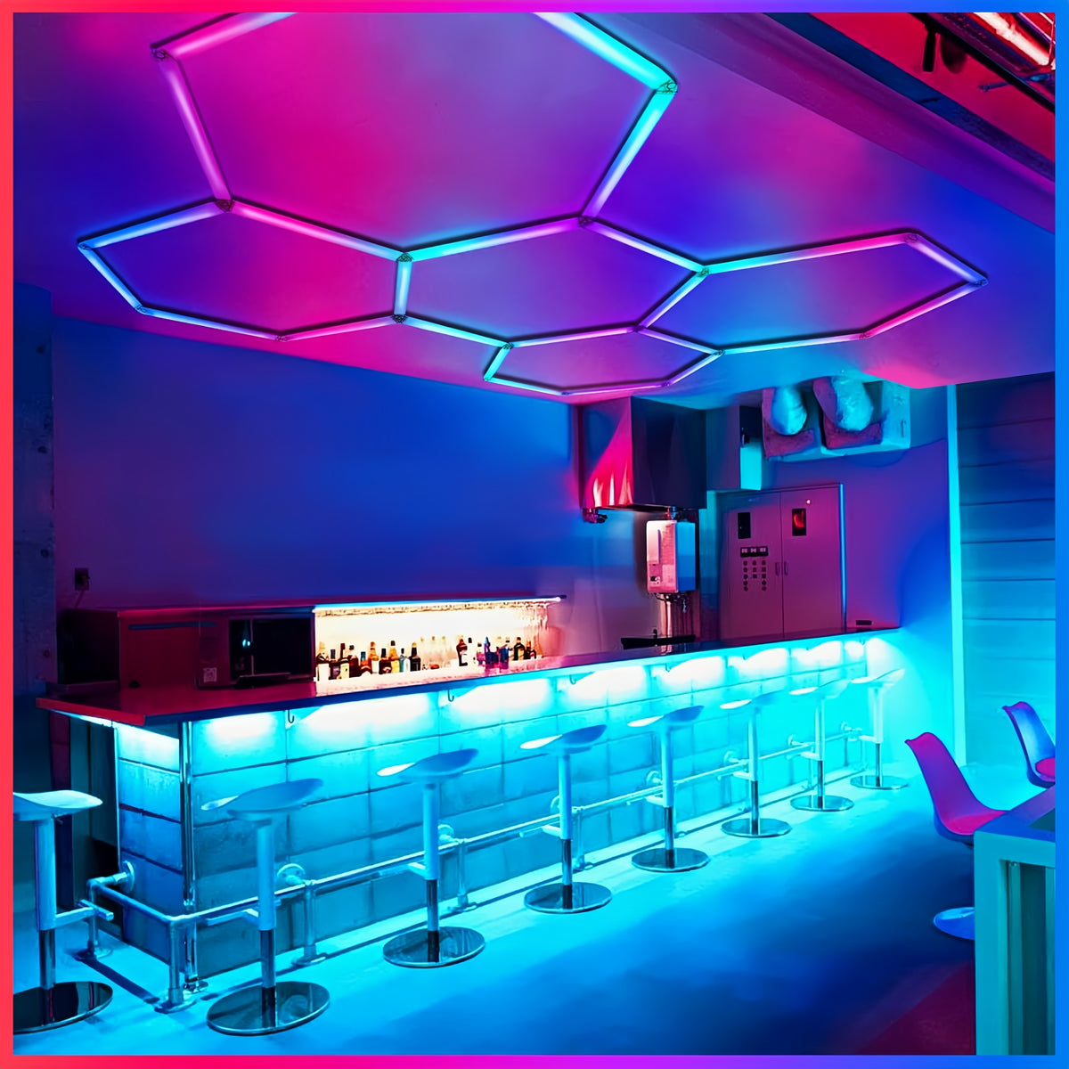 RGB LED Hexagon Honeycomb Light – Color-Changing Home & Party Decor