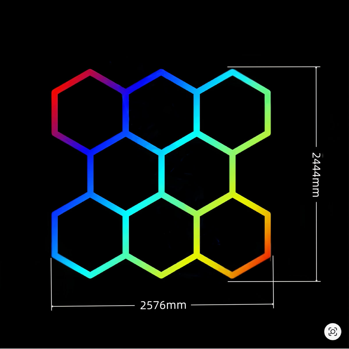 RGB LED Hexagon Honeycomb Light – Color-Changing Home & Party Decor
