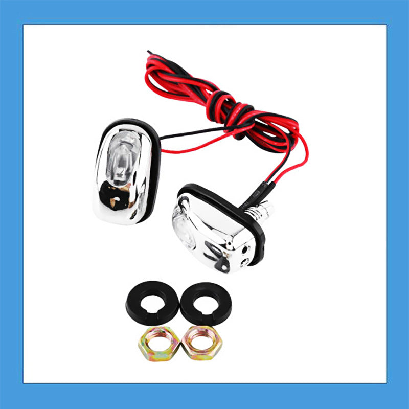 2pcs 12V New Mini Car LED Hood Windshield Nozzle Wiper Water Jet Spray Decorative Lights