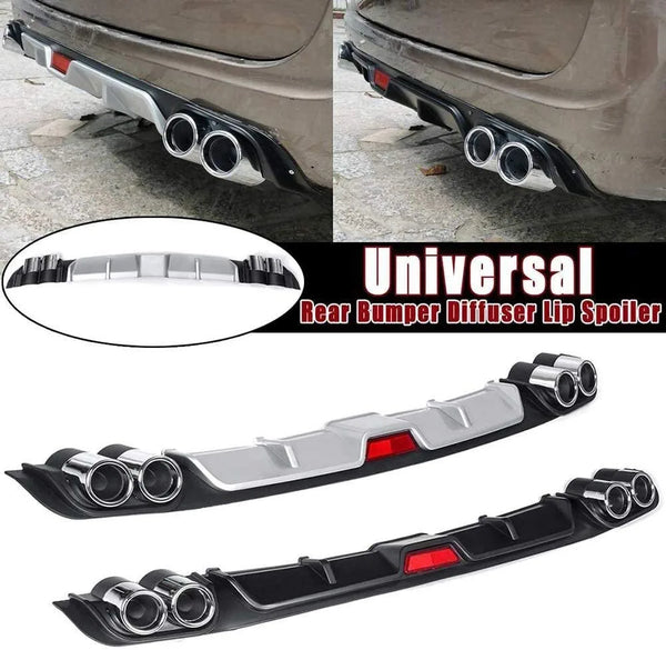 Universal Car Rear Diffuser Bumper Lip Spoiler ABS Plastic Car-Styling Rear Bumper Lip Diffuser Spoiler