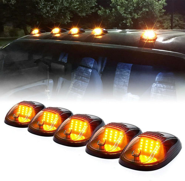 5PCS/set 12V Smoked Amber Cab Roof Top Running LED Light Roof  Clearance Light