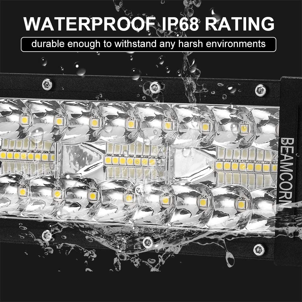 22 Inch /32 Inch /42 Inch Super Bright Triple Row [Spot + Flood] Combo Led Bar