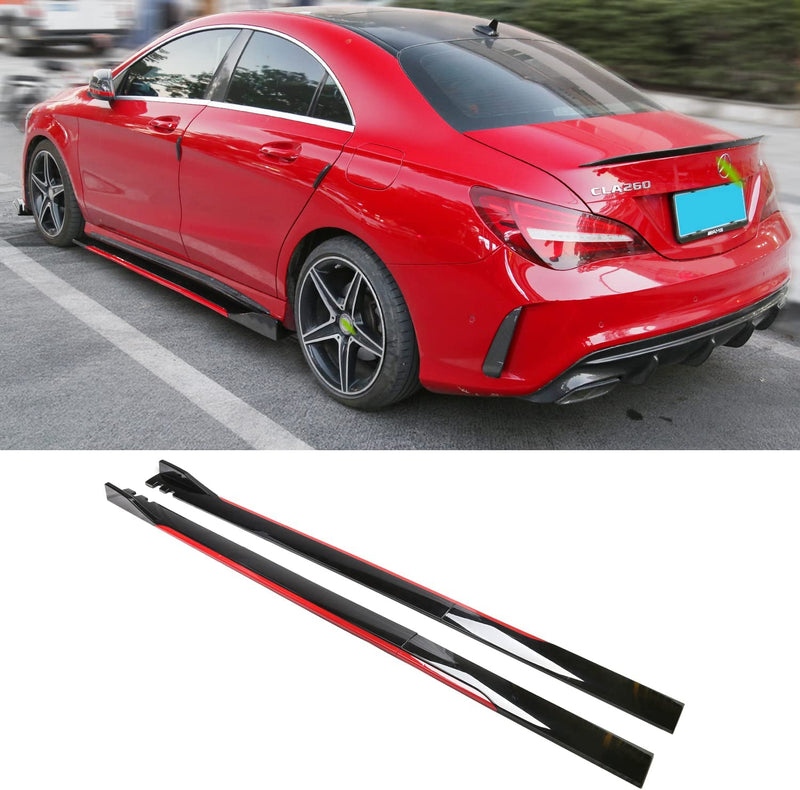 Side Skirts Fits Universal Vehicles Exterior Side Bottom Line Extensions Splitter Lip Car Diffusers (Length 2m/78.74 in.)