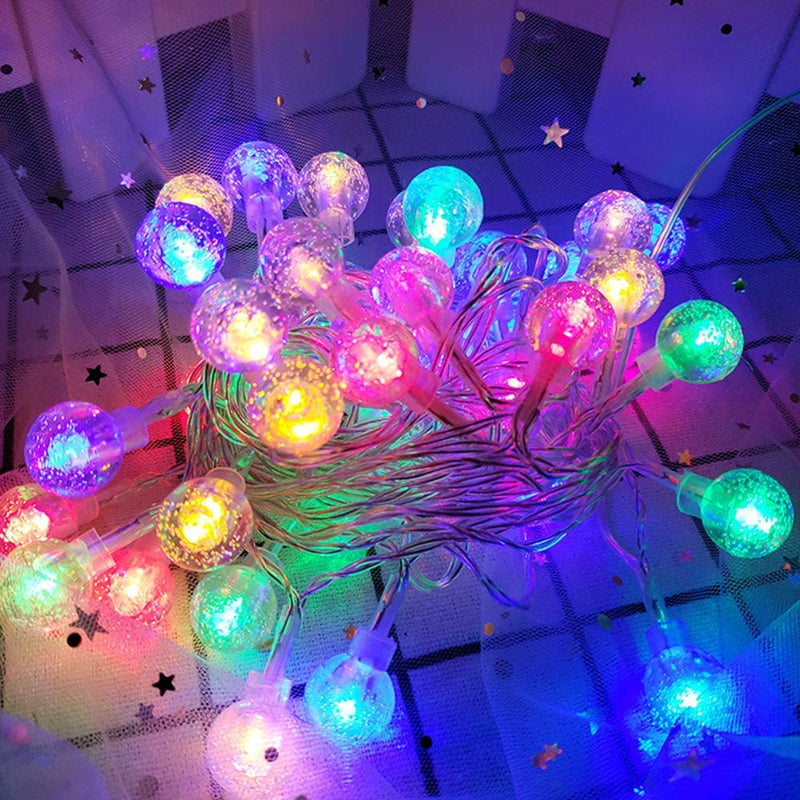 6M 40 Leds Battery Operated  Mini Globe Crystal Balls String Lights LED Fairy Light with Battery Box