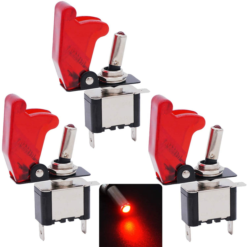 3PCS ×  12V Car  LED Toggle Switch -20A