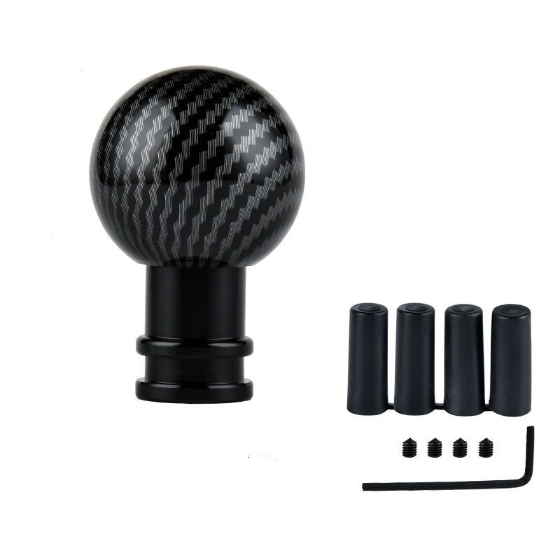 Carbon Fiber Design Shift Knob Gear Shifter Knobs with 4 Adapters