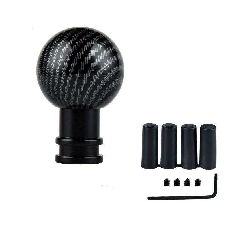 Carbon Fiber Design Shift Knob Gear Shifter Knobs with 4  Adapters